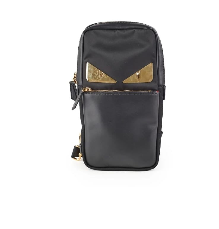 Fendi Bag Bugs Leather Crossbody (Gold Eyes Version)