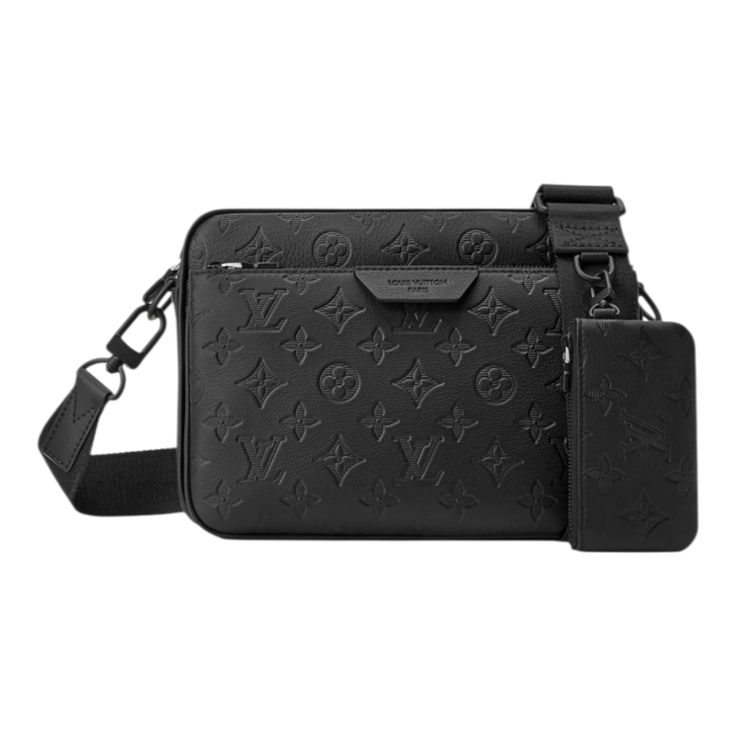Louis Vuitton Monogram Embossed Leather Messenger Bag (Utility Crossbody with Pouch)