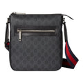 Gucci GG Supreme Messenger Bag (Black/Grey)