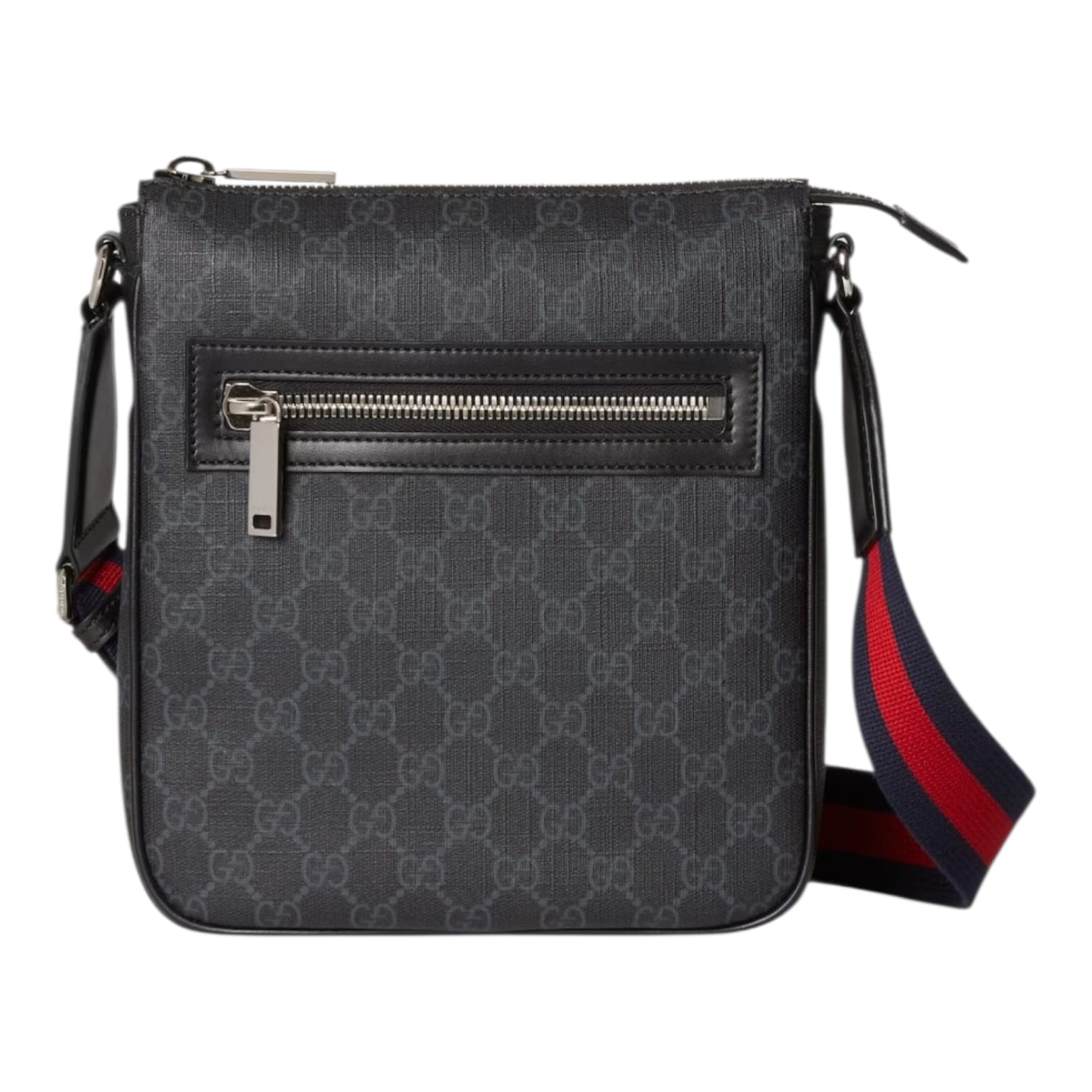 Gucci GG Supreme Messenger Bag (Black/Grey)