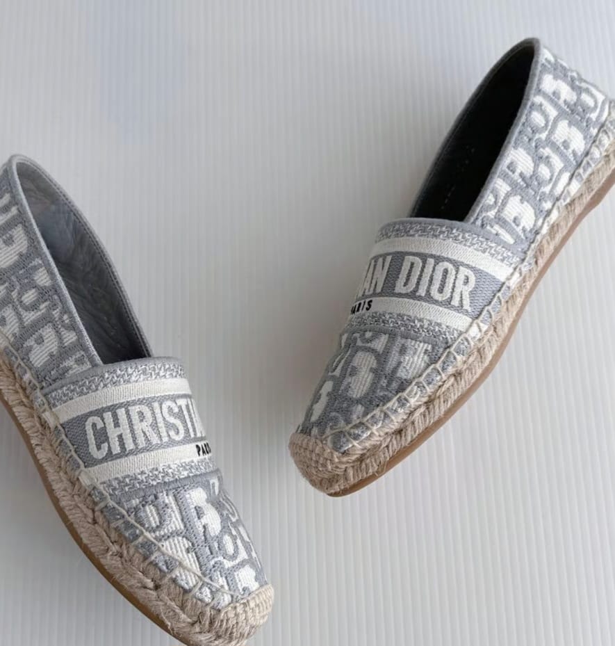Christian Dior Granville oblique grey espadrilles