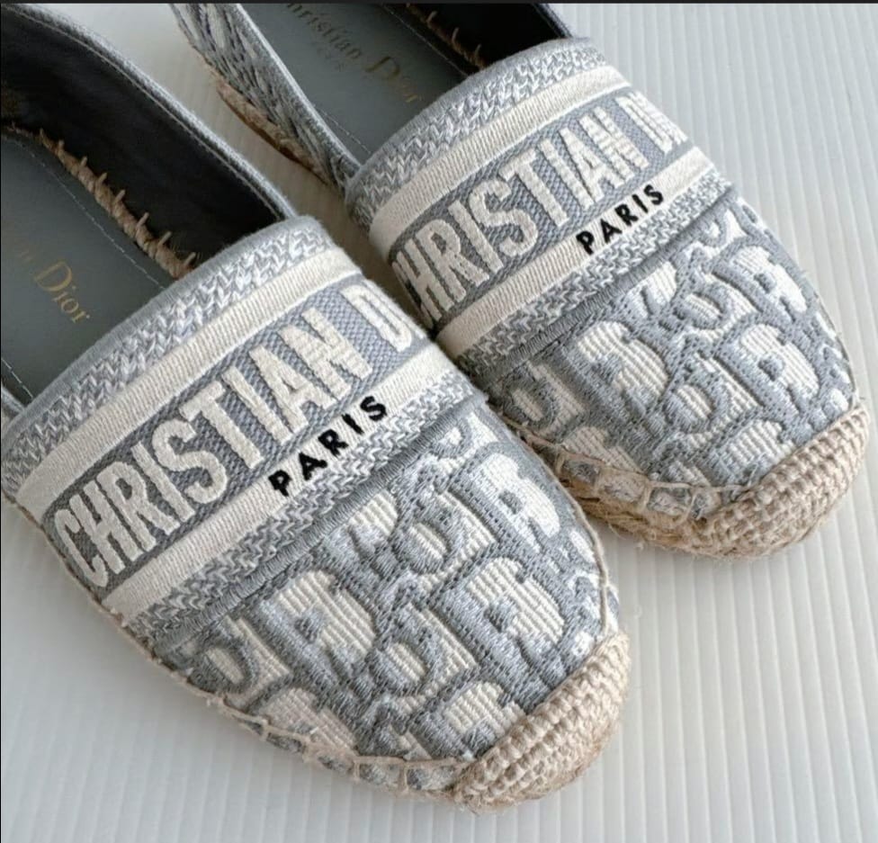 Christian Dior Granville oblique grey espadrilles