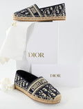 Dior Granville espadrille deep blue Dior oblique embroidered